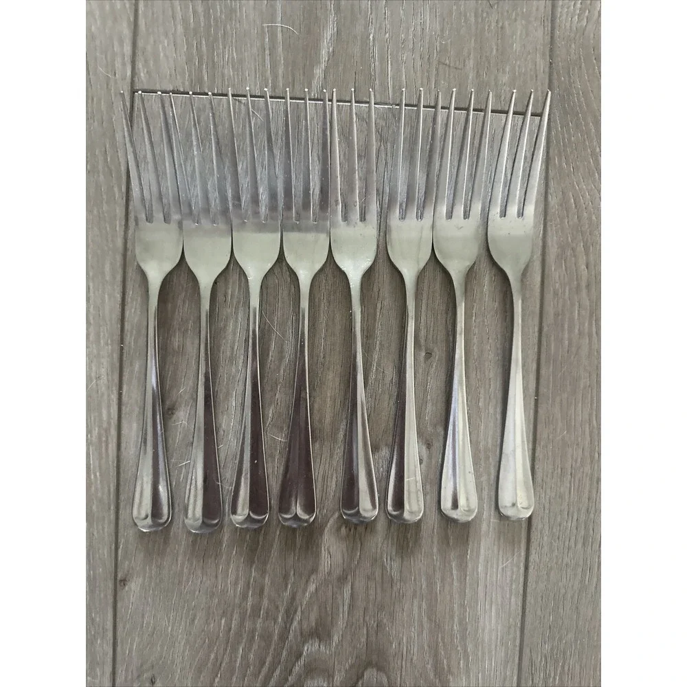 8 Towle ASHLEY Stainless 18/8 Supreme Cocktail Seafood Forks Silverware Flatware